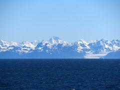 01B Mountains And A Glacier From Cruise Ship Sailing Between Glacier Bay And College Fjord On Alaska Cruise
